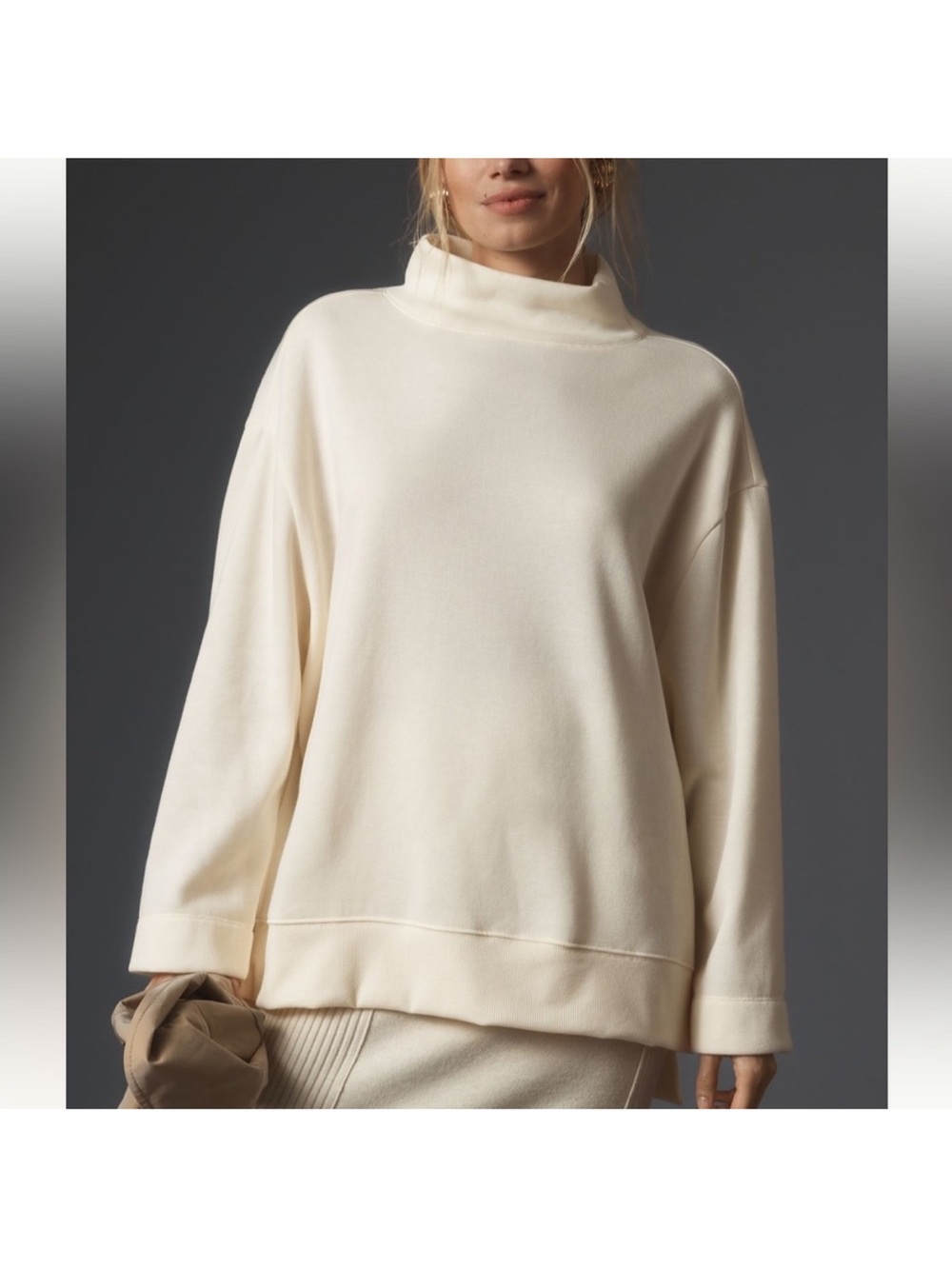 Anthropologie Maeve Funnel Neck Pullover